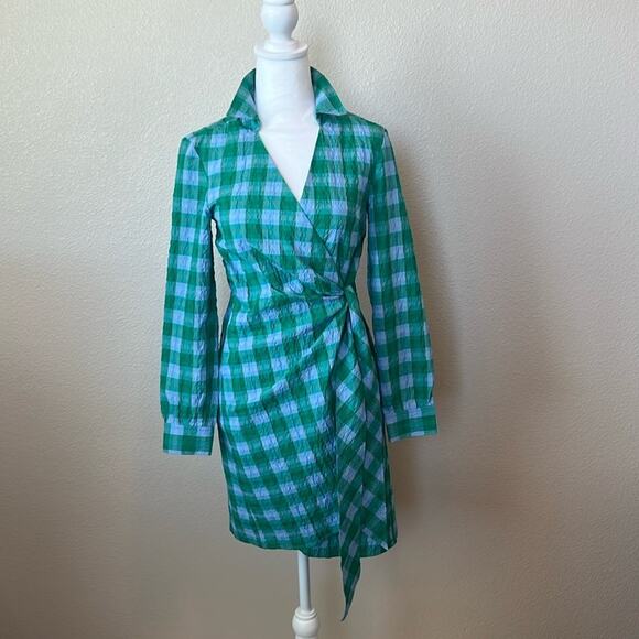 UNTUCKIT Tessa Wrap Around Shirt Dress - Picture 1 of 10